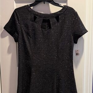 Elegant Black Glitter Dress